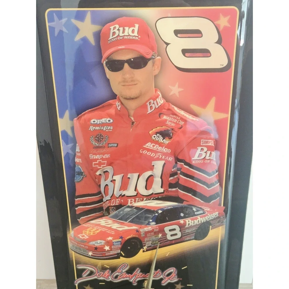 Jebco Dale Earnhardt Jr #8 Budweiser Monte Carlo Olympics Wall Clock USA FLAG